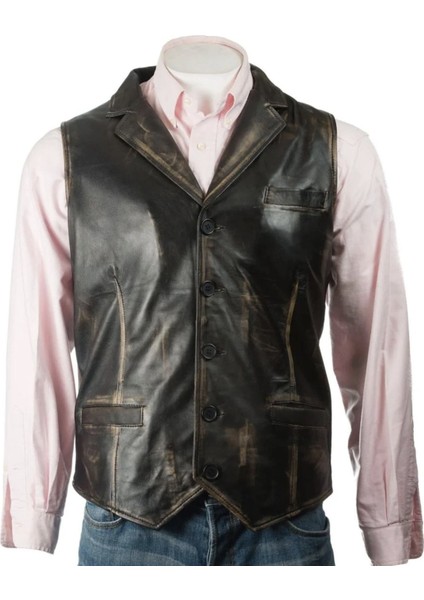 Prof Model Eskitme Yakalı Yelek Hakiki Kuzu Derisi Ayarlanabilir Arka Toka fiyatları