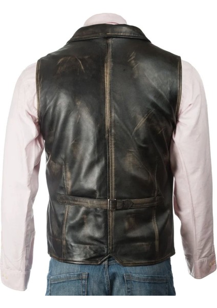 Prof Model Eskitme Yakalı Yelek Hakiki Kuzu Derisi Ayarlanabilir Arka Toka modelleri