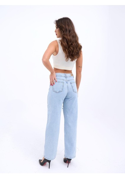 6491 Denim Wıde Leg-Açık Mavi