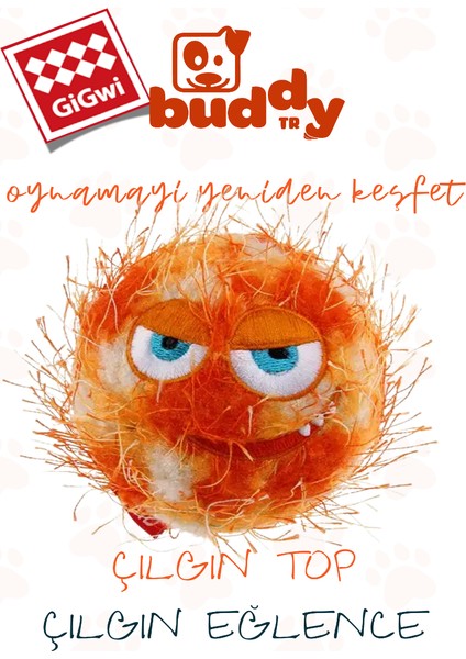 Crazy Ball - Çılgın Kirpi Turuncu Top - Çiğnemeye Karşı Dirençli