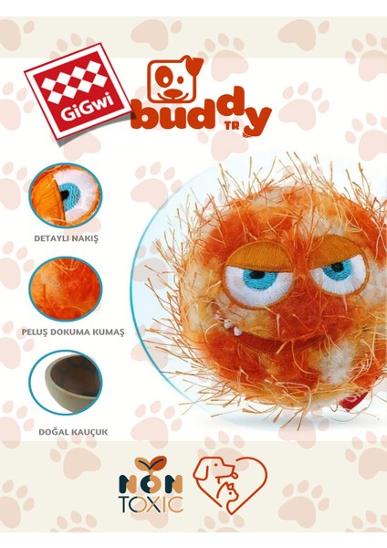 Crazy Ball - Çılgın Kirpi Turuncu Top - Çiğnemeye Karşı Dirençli