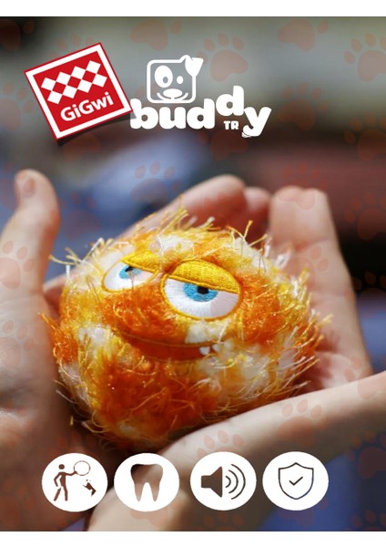 Crazy Ball - Çılgın Kirpi Turuncu Top - Çiğnemeye Karşı Dirençli