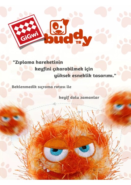 Crazy Ball - Çılgın Kirpi Turuncu Top - Çiğnemeye Karşı Dirençli