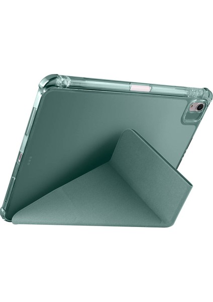 iPad 11.Nesil 2025 Kılıf Katlanabilir Tri Folding Kalem Bölmeli Standlı Kılıf