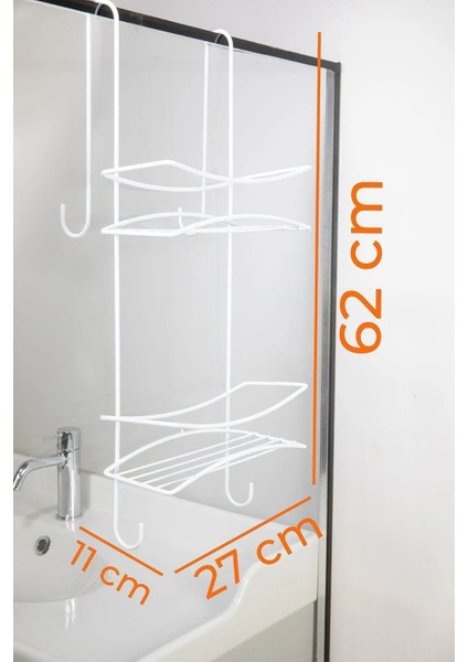 Paslanmaz Metal Askılı Banyo Rafı Duş Şampuanlık Duşakabin Havlu Askısı Düzenleyici Organizer modelleri