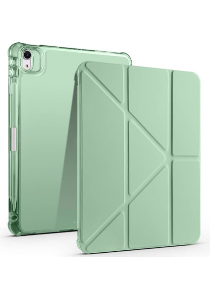 iPad Air 11 2025 Kılıf Katlanabilir Tri Folding Kalem Bölmeli Standlı Kılıf