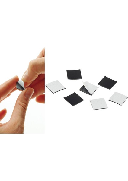 90 Adet 3m Etiket Magnet Yapışkanlı Magnet Mıknatıs, Dolap Mıknatısı 2X2CM Kare Kesimli Şerit Mıknatıs
