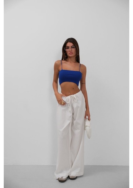 Ince Askılı Crop Top