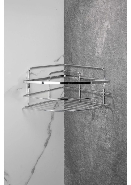 Yapışkanlı Lamalı Paslanmaz Metal Köşe Banyo,duş Rafı,şampuanlık Düzenleyici Duş Banyo Mutfak Lk-01 modelleri
