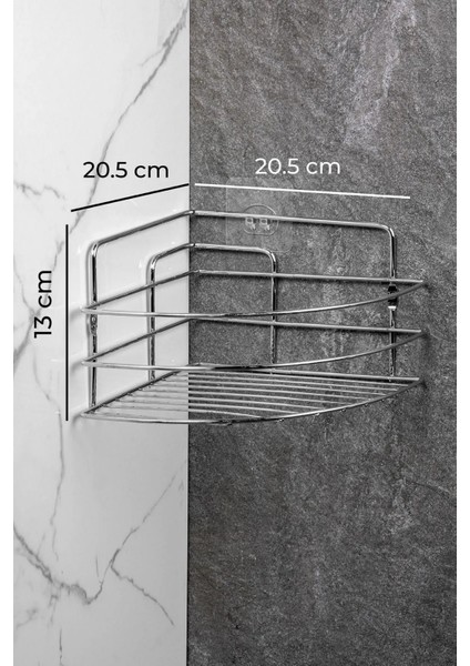 Yapışkanlı Paslanmaz Metal Köşe Banyo,duş Rafı,şampuanlık Düzenleyici Duş Banyo Mutfak Köşesi Tk-01 modelleri