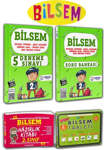 2. Sınıf Bilsem Soru Bankası Deneme ve Tablet Kitabı Kazandıran Set