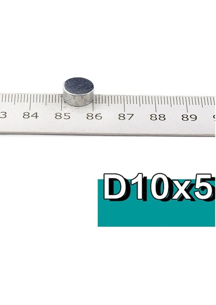 50 Adet 10X5 Yuvarlak Neodyum Mıknatıs Magnet Çap: 1 cm - Kalınlık 5 mm