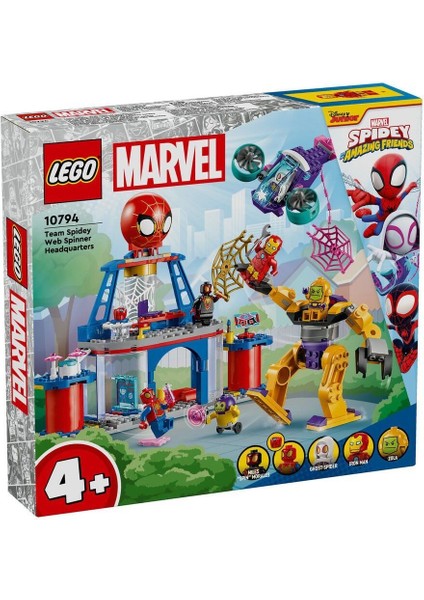 10794 LEGO Marvel Spidey - Spidey Takımı Ağ Örücü Karargahı 193 Parça +4 Yaş