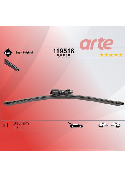 Bosch Volkswagen T-Roc Swf Valeo Viscoflex Rear 2017-2022 modelleri