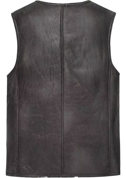 Zik Hakiki Koyun Derisi Içi Tüylü Dar Kesim Yelek fiyatları