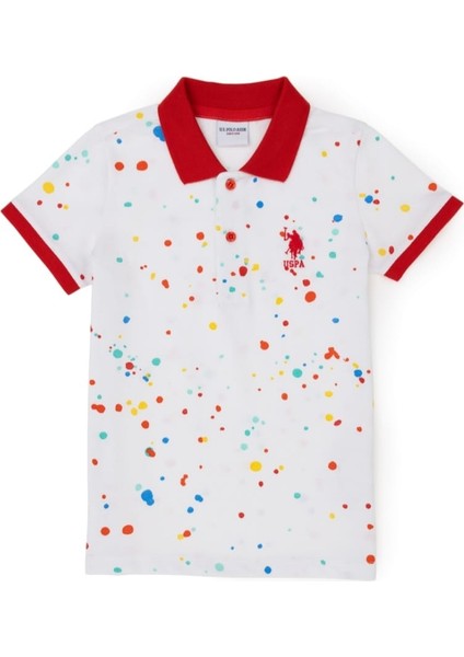 Erkek Çocuk Beyaz Polo Yaka Tişört