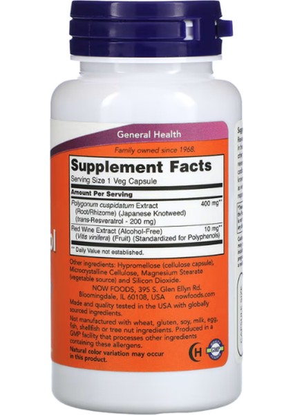 Foods, Resveratrol, 200 Mg, 60 Veg Capsules fiyatları