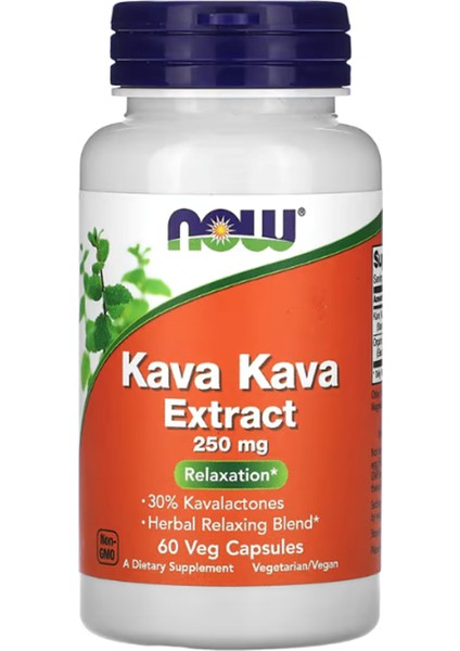 Foods, Kava Kava Extract, 250 Mg, 60 Veg Capsules