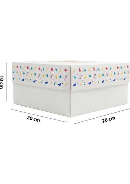Özel Tasarım Doğum Günü Hediye Kutusu – 20 x 20 x 10 cm 1 Adet Model:5