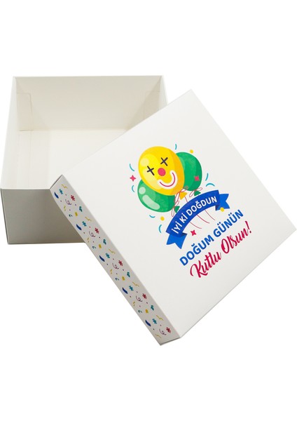 Özel Tasarım Doğum Günü Hediye Kutusu – 20 x 20 x 10 cm 1 Adet Model:3