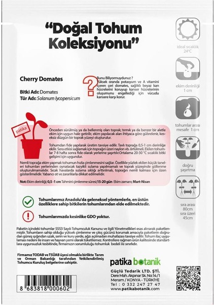 100 Adet Cherry Domates Tohumu modelleri