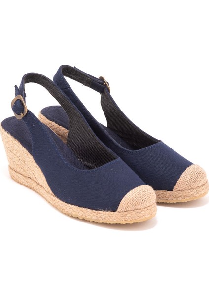 Gerçek Elişi Arkadan Bantlı Topuğu Açık Burnu Hasırlı Keten Espadril Dolgu Topuk Handmade fiyatları