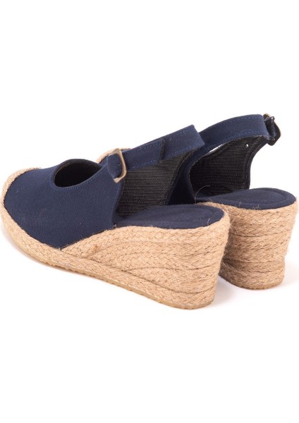 Gerçek Elişi Arkadan Bantlı Topuğu Açık Burnu Hasırlı Keten Espadril Dolgu Topuk Handmade modelleri