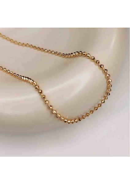 Gold Rose Top Detaylı Kolye