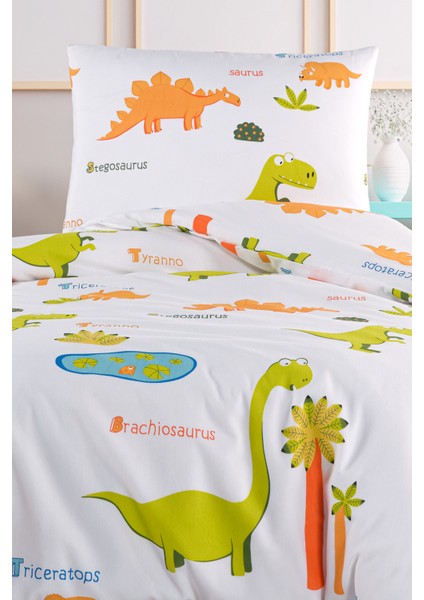 Tek Kişilik Jugend Nevresim Seti Dinozor Desen