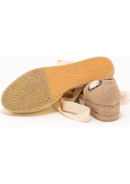 Elişi Hasır Jüt Bileğe Bağlı Ipli Günlük Kadın Espadril Handmade