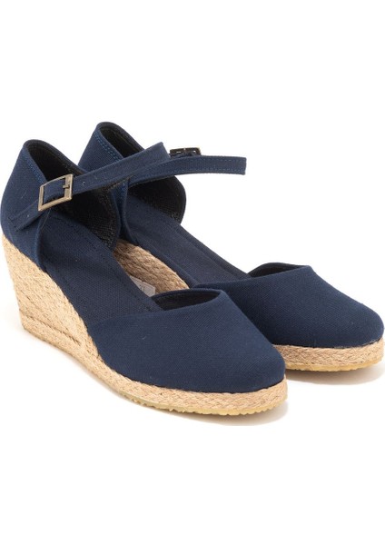 Elişi Topuğu Kapalı Bilekten Bantlı Keten Espadril Dolgu Topuk Handmade fiyatları