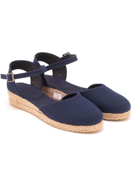 Elişi Topuğu Açık Bilekten Bantlı 3cm Dolgu Topuk Keten Hasır Espadril Handmade fiyatları