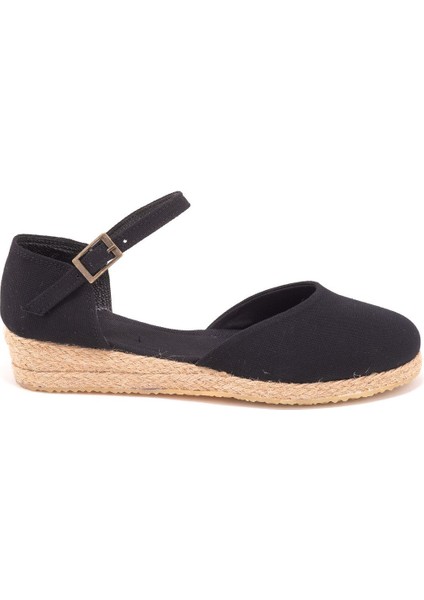 Elişi Hasır 3cm Topuklu Bantlı Günlük Kadın Espadril Handmade