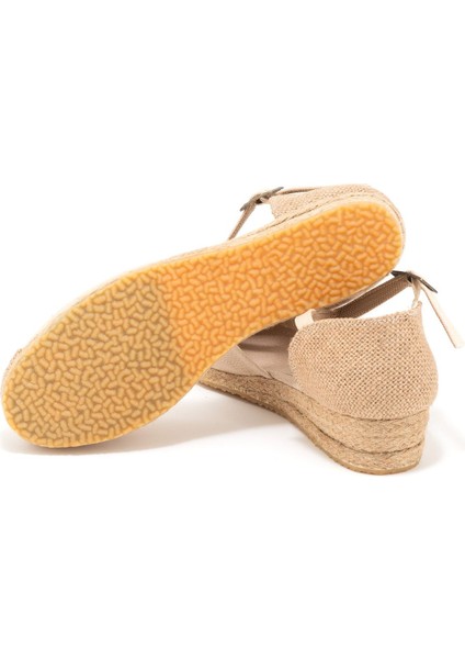 Elişi Hasır Jüt Bantlı Günlük Kadın Espadril Handmade