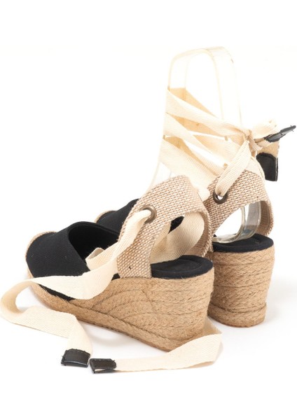 Elişi Ipli Espadril Dolgu Topuk Keten Espadril Handmade modelleri