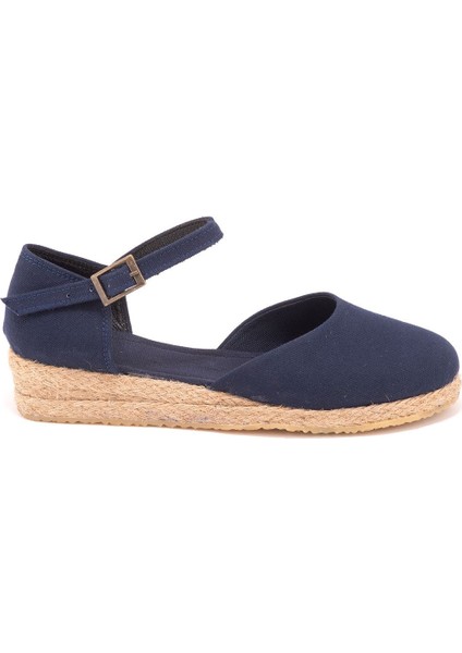 Elişi Hasır 3cm Topuklu Bantlı Günlük Kadın Espadril Handmade