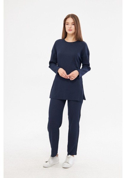 Kadın Lila Kadın Fitilli Raporlu & Eşofman, Gündelik Ev Giyim Pijama Takımı modelleri