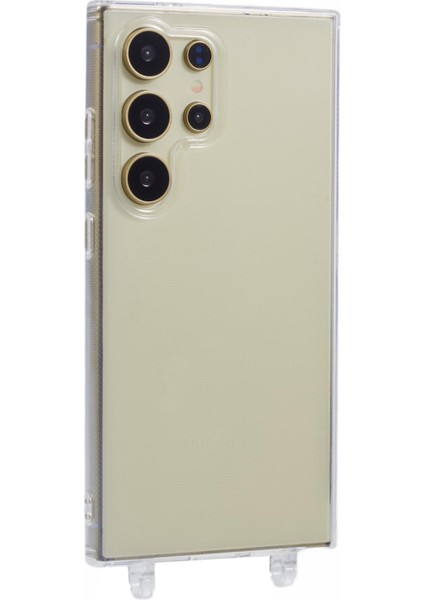 Samsung Galaxy S24 Ultra Kılıf Tpu 1.8mm Kordon Delikli Şeffaf Telefon Kapağı Için (Yurt Dışından)