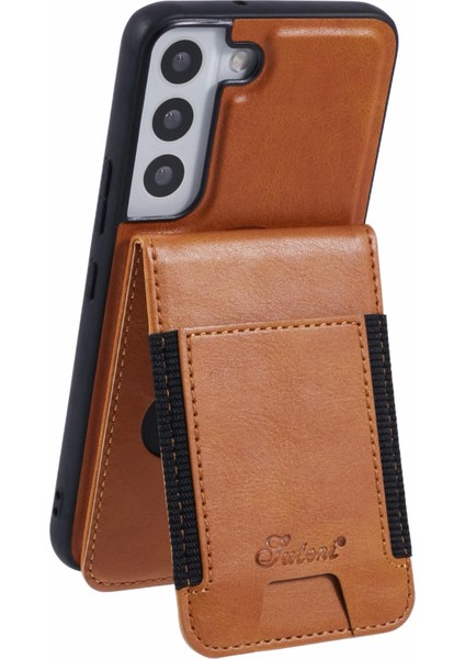 Sutenı H17 Samsung Galaxy S22 5g Kılıf Magsafe Kart Tutucu Kickstand Telefon Kapağı ile Uyumlu-Haki (Yurt Dışından) modelleri