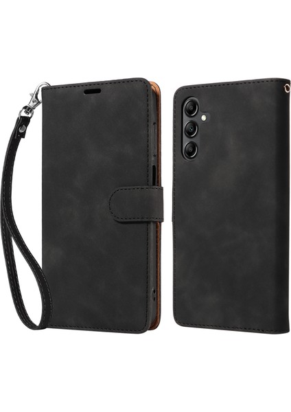Samsung Galaxy A54 5g Kılıf Için Kalınlaştırılmış Askı Rfıd Engelleme Cüzdan Standı Deri Flip Telefon Kapağı-Siyah (Yurt Dışından)