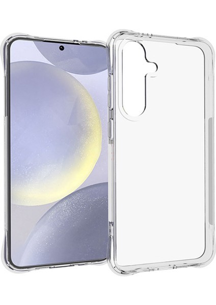 Wanlonfeng Wl Serisi Samsung Galaxy S24 Fe Kılıf 2.0mm Şeffaf Tpu Kapak ile Temperli Cam Filmi (Büyük Lens Deliği) (Yurt Dışından)