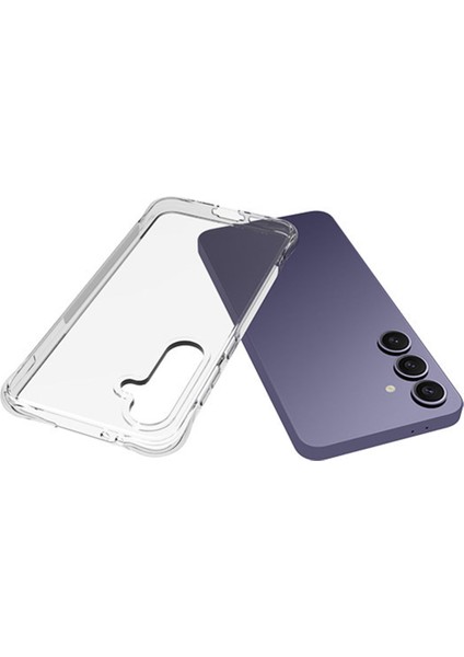 Wanlonfeng Wl Serisi Samsung Galaxy S24 Fe Kılıf 2.0mm Şeffaf Tpu Kapak ile Temperli Cam Filmi (Büyük Lens Deliği) (Yurt Dışından)