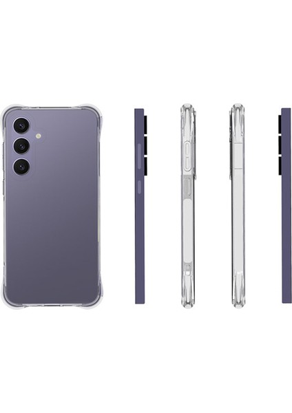 Wanlonfeng Wl Serisi Samsung Galaxy S24 Fe Kılıf 2.0mm Şeffaf Tpu Kapak ile Temperli Cam Filmi (Büyük Lens Deliği) (Yurt Dışından)