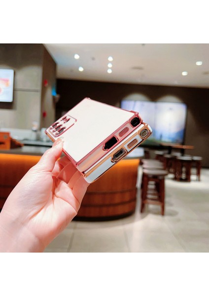 Samsung Galaxy S24 Ultra Kılıf Elektroliz Çerçeve Tpu Yumuşak Telefon Kapağı-Pembe (Yurt Dışından) modelleri