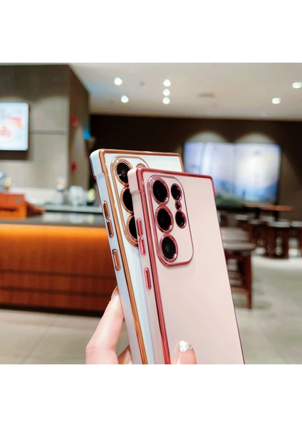 Samsung Galaxy S24 Ultra Kılıf Elektroliz Çerçeve Tpu Yumuşak Telefon Kapağı-Mor (Yurt Dışından) fiyatları