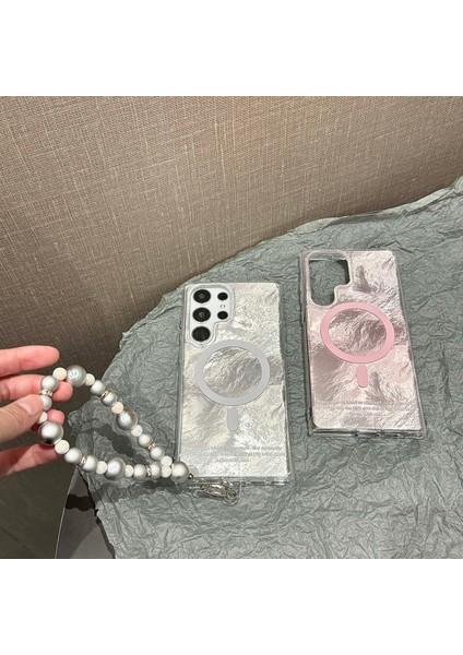 Samsung Galaxy S24 Ultra Manyetik Kılıf Degrade Renk Tonu Tpu+Pc Telefon Kılıfı Boncuklu Askı-Beyaz (Yurt Dışından) indirimleri