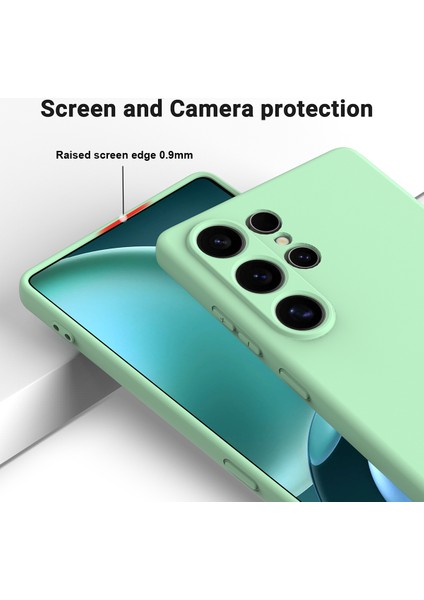 Samsung Galaxy S25 Ultra Kılıf Sıvı Silikon Çizilmez Telefon Kılıfı El Askılı-Yeşil (Yurt Dışından) modelleri