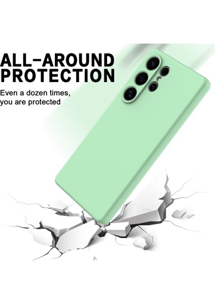 Samsung Galaxy S25 Ultra Kılıf Sıvı Silikon Çizilmez Telefon Kılıfı El Askılı-Yeşil (Yurt Dışından) fırsatları