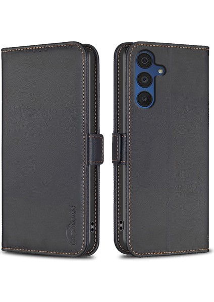 Samsung Galaxy A36 5g Kılıf Pu Deri Flip Folyo Telefon Cüzdan Kapağı-Siyah (Yurt Dışından)