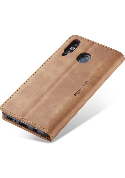 Samsung Galaxy M30/GALAXY A40S Kılıf Caseme 013 Serisi Kart Tutucu Standlı Deri Telefon Kapağı-Kahverengi (Yurt Dışından)
